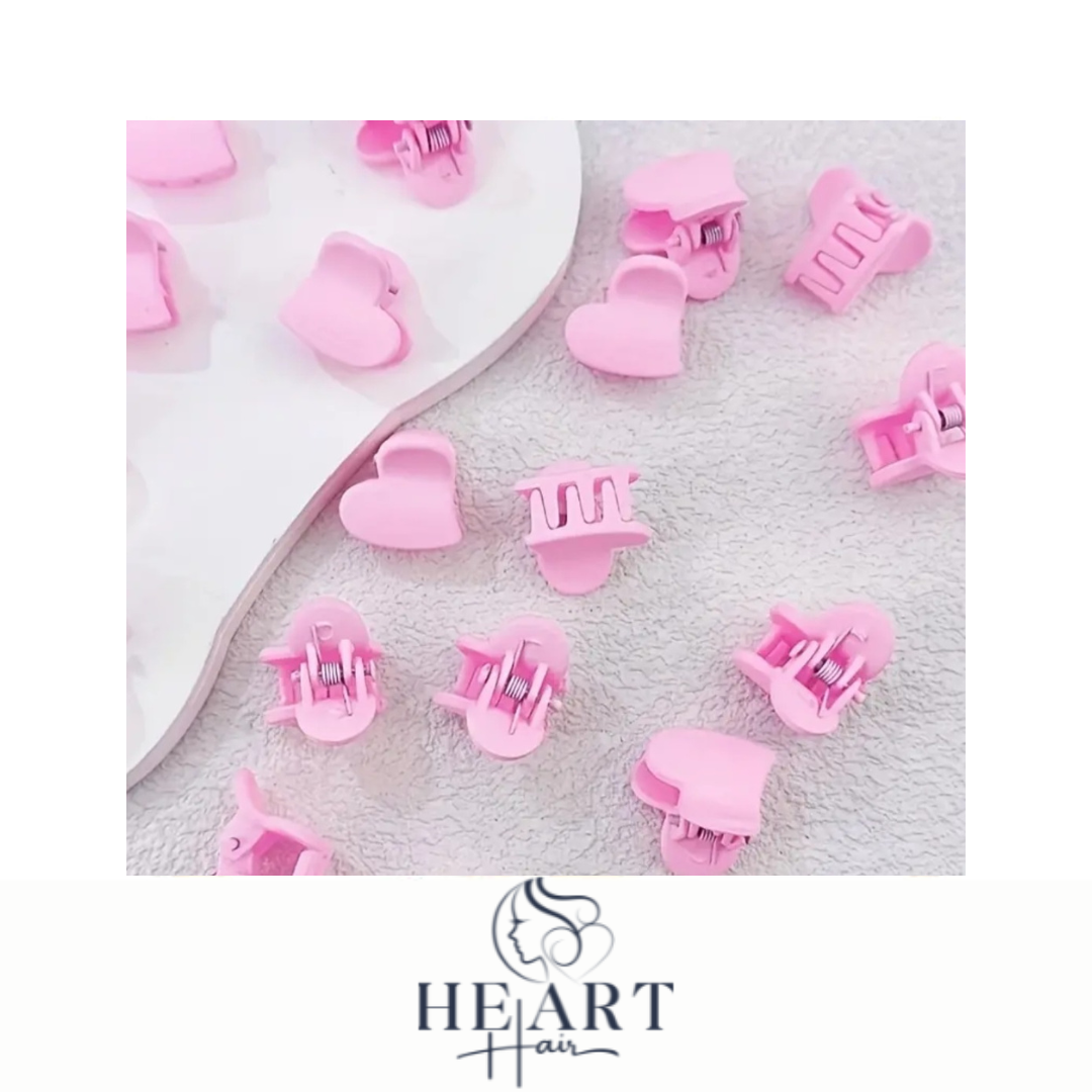 Hair Heart Clips (20 Pieces)